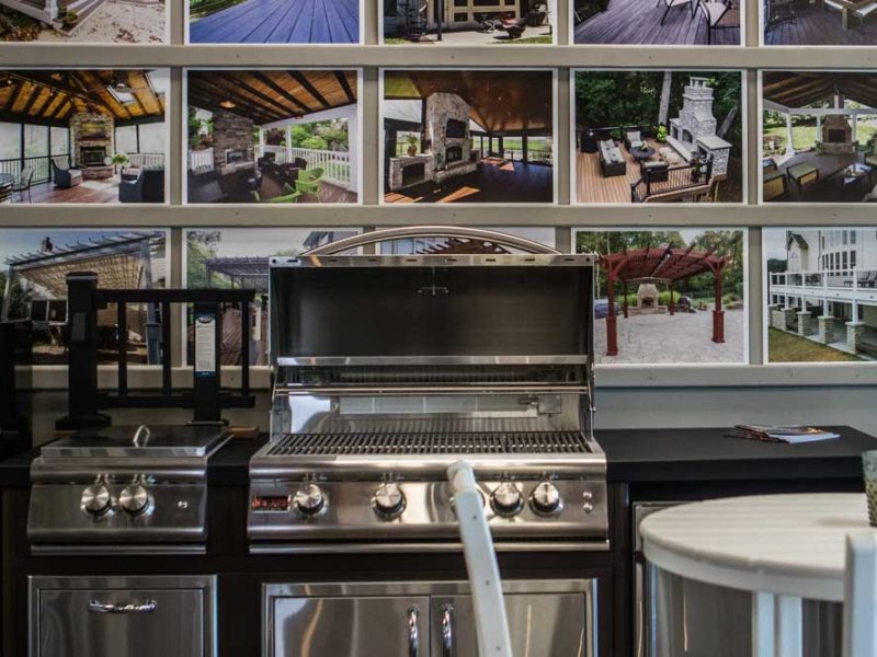 Blaze grills in showroom