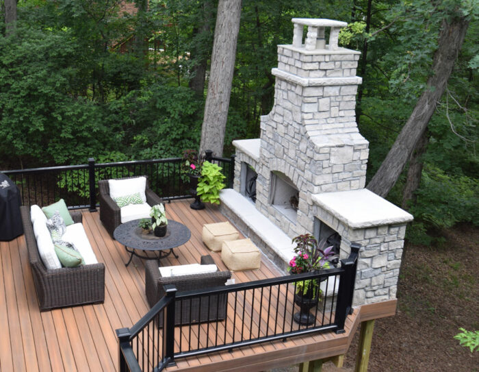 Deck with Fireplace St. Louis MO