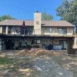 Lake House Three Season Sunroom with Under Deck Patio + Outdoor Kitchen at Holiday Lake, IL