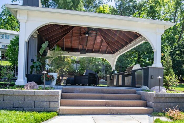 Pavilion with Outdoor Kitchen + Fireplace in Meadowbrook in Ballwin, MO Pavilions Photo Gallery