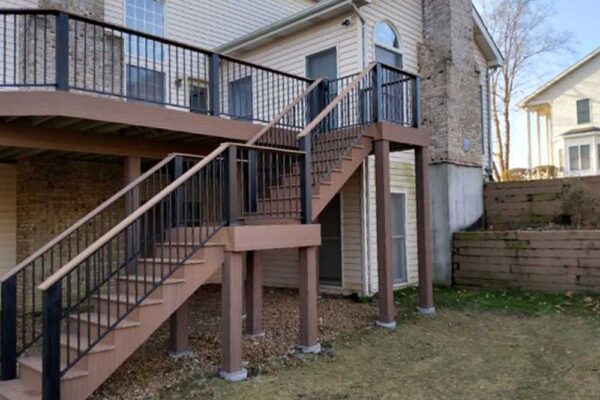 Open deck and deck stairs in Chesterfield, MO