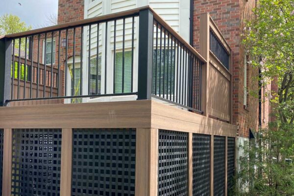 Storage under deck and privacy wall in Clayton, MO