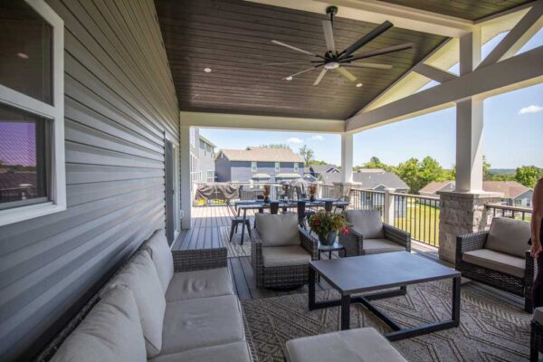 Large covered deck in Fenton, MO