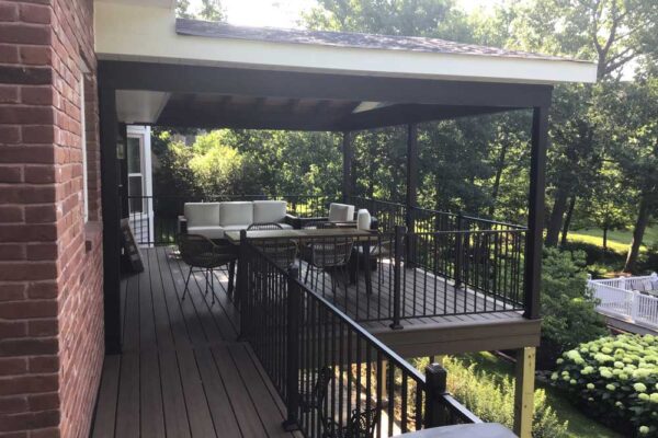 Covered deck in Kirkwood, MO