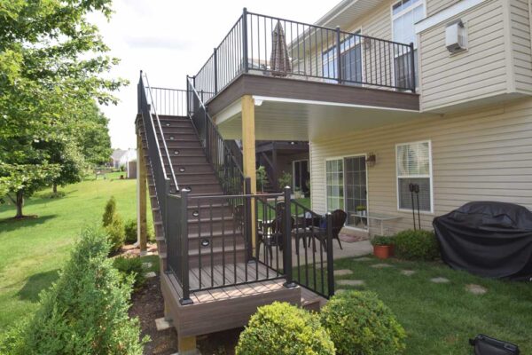 Custom open deck with black rails St. Charles County, MO