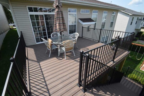 Custom open deck with black rails St. Charles County, MO