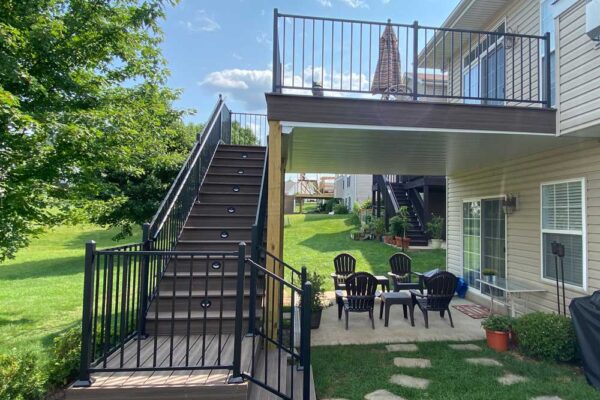 Custom open deck with black rails St. Charles County, MO