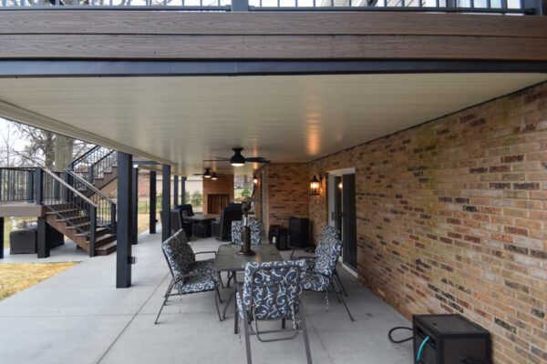 Custom under deck patio in Sunset Hills, MO