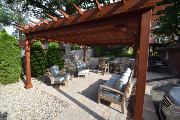 Pergola over patio in University City, MO