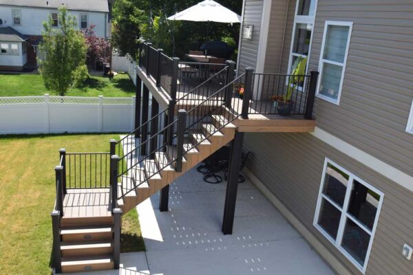 Open deck and deck stairs in Webster Groves, MO