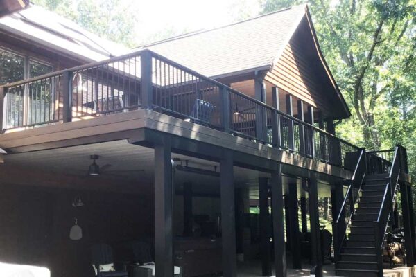 Exterior of a Three Season Room with patio underneath in Wildwood, MO