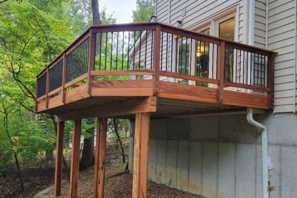 Real wood open deck in Wildwood, MO