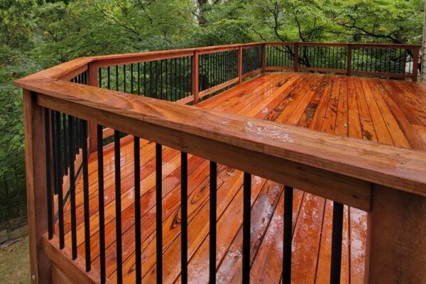 Real wood open deck in Wildwood, MO