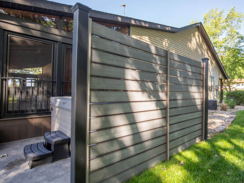 decorative deck privacy wall in Holiday Lake