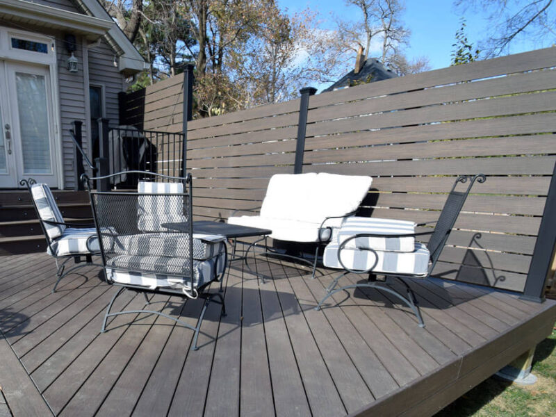 custom composite deck privacy screen in St. Louis