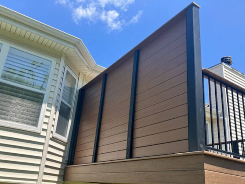 custom composite deck privacy screen in St. Louis