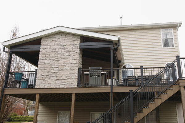Covered Deck & Fireplace in Glendale, MO