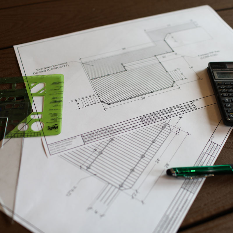 Custom deck drawings