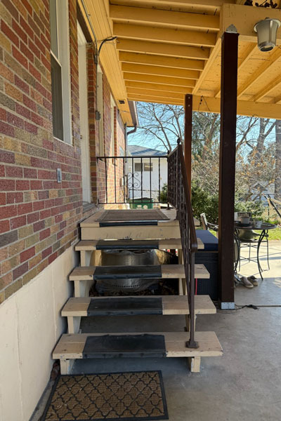 visualization before photo of stairs