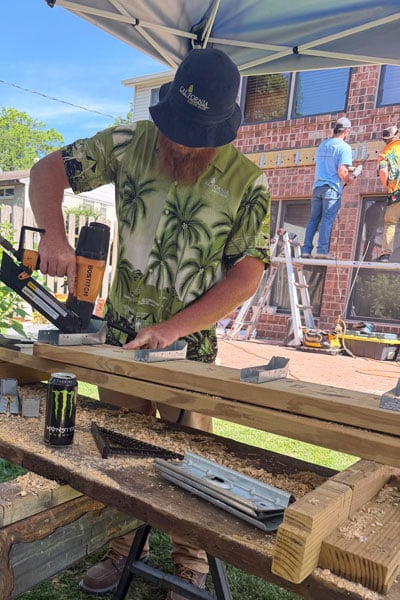 Carpenter on job site