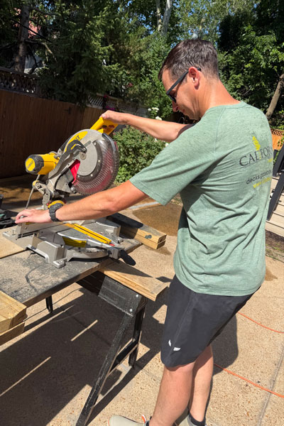 Carpenter on job site