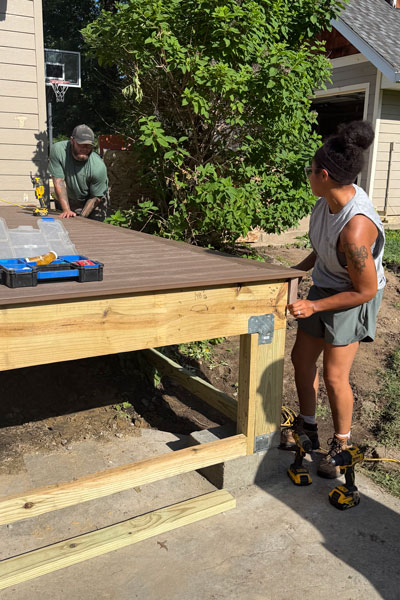 Carpenters on job site